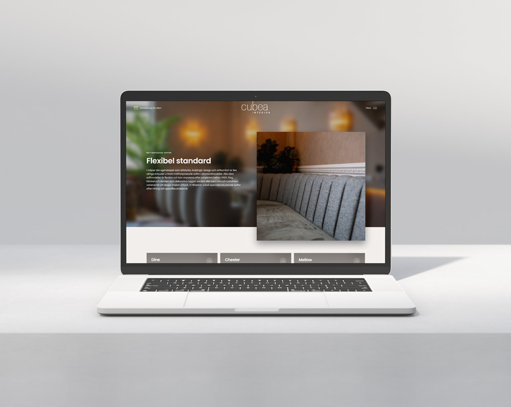 Bravissimo Agency - Hemsida, Cubea Interior