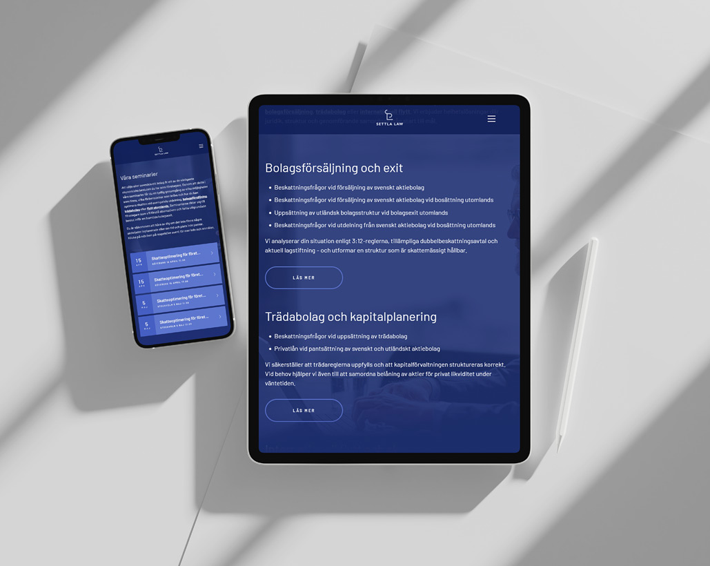 Settla Law - Hemsida