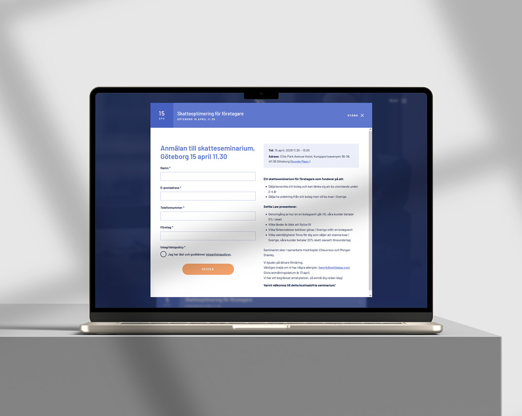 Settla Law - Hemsida